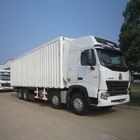 12 ρόδες εμπορικό φορτηγό κιβωτίων 40 τόνου, κλειστή μετατόπιση φορτηγών 9.726L κιβωτίων