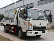 SINOTRUK HOWO 4x2 φορτηγό ρυμούλκησης κρεβατιών φωτογραφικών διαφανειών 6 τόνου με το σχοινί χαλύβδινων συρμάτων 21m
