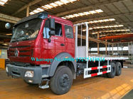 Άσπρο χρώμα Beiben 6x6 2634PZ 30Ton 340hp 10 πολυασχόλων διαγώνιο χωρών φορτηγό κρεβατιών εμπορευματοκιβωτίων επίπεδο για το ΔΡ CONGO