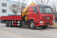 Κόκκινο φορτηγό γερανών Sinotruk Howo/βαρύ φορτηγό φορτίου γερανών 6.3T 8T 10T 12T XCMG