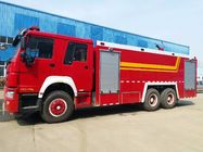 Κόκκινο ειδικής χρήσης φορτηγό, βαρέων καθηκόντων φορτηγό προσβολής του πυρός έκτακτης ανάγκης 6x4 HOWO