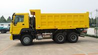 βαρέων καθηκόντων φορτηγό απορρίψεων 371HP 20CBM με το κίτρινο χρώμα και τον μπροστινό άξονα HF9