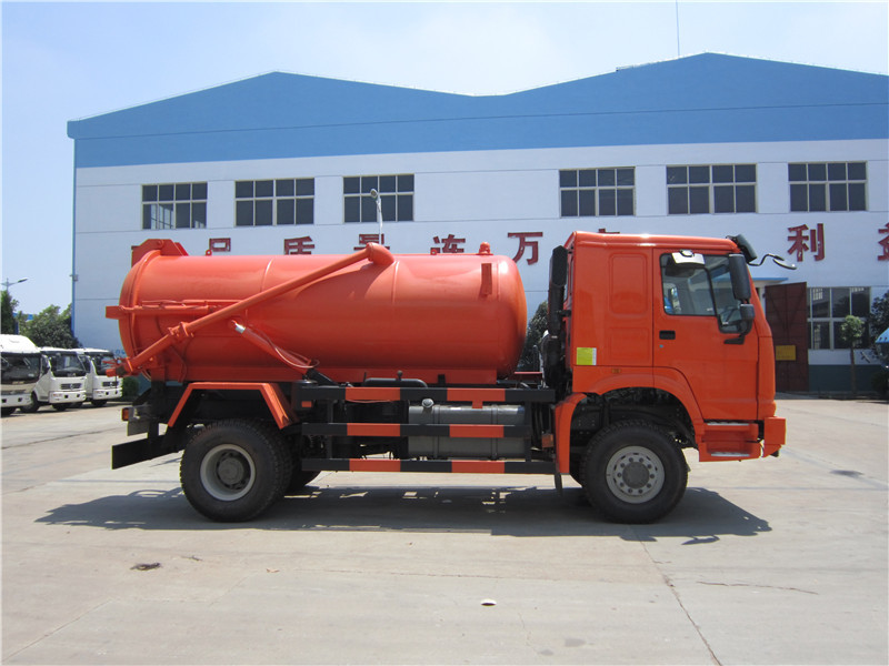 10m3 ειδικής χρήσης φορτηγό ικανότητας δεξαμενών/κενό φορτηγό υπονόμων 16000 εκτιμημένο κλ ωφέλιμο φορτίο