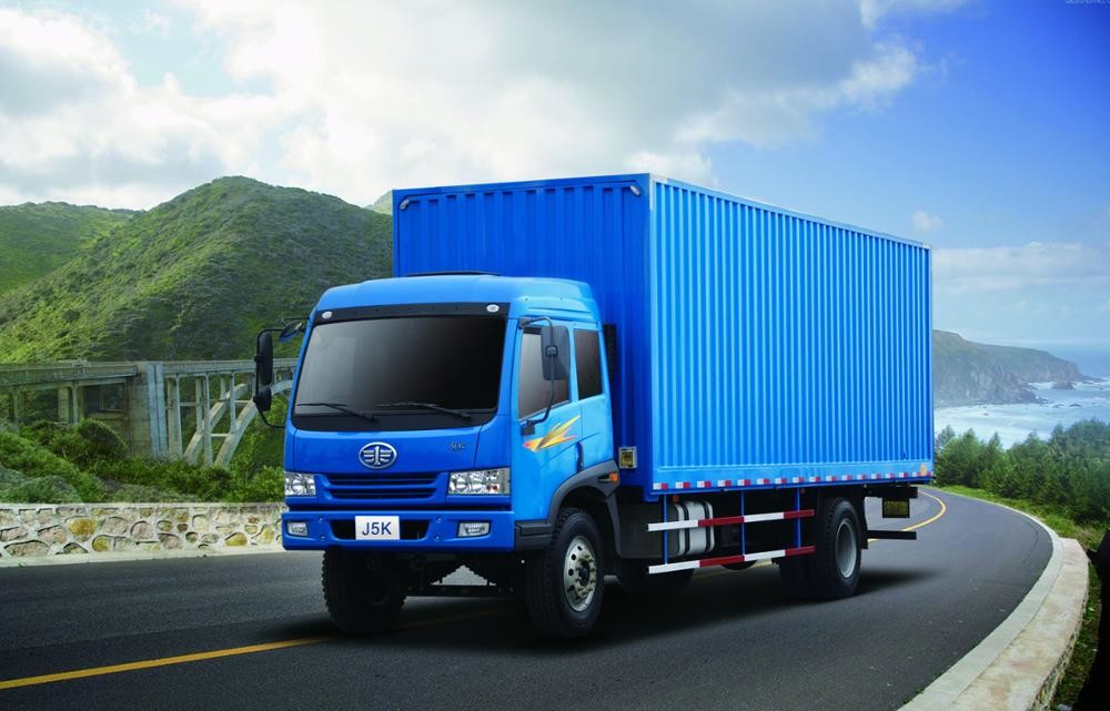 Μπλε φορτηγό 4*2 φορτίου JIEFANG FAW J5K βαρύ χειρωνακτικός τύπος μετάδοσης 1 - 10 τόνου