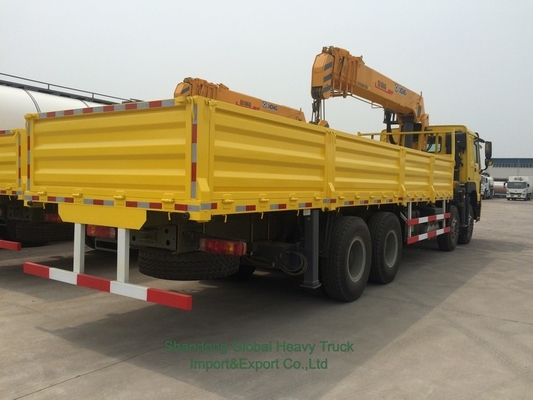 Όλον καινούργιο 6X4 HOWO Flatbed Truck Mounted Crane Telescopic Boom Truck