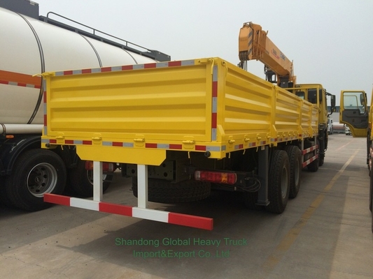 Όλον καινούργιο 6X4 HOWO Flatbed Truck Mounted Crane Telescopic Boom Truck