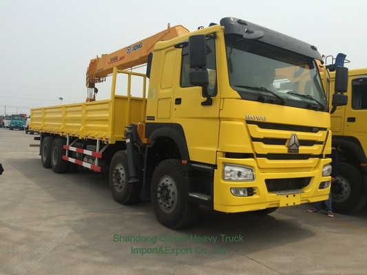 Όλον καινούργιο 6X4 HOWO Flatbed Truck Mounted Crane Telescopic Boom Truck