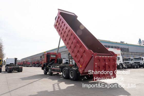 Sinotruk HOWO 8×4 φορτηγό με κινητήρα 420HP και ενισχυμένο σώμα φορτίου για βαριά εξόρυξη