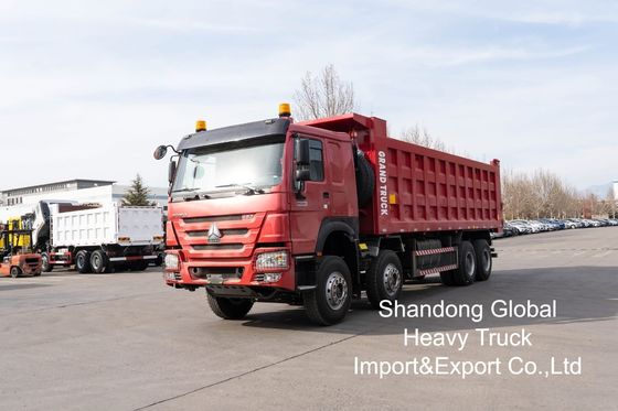 Sinotruk HOWO 8×4 φορτηγό με κινητήρα 420HP και ενισχυμένο σώμα φορτίου για βαριά εξόρυξη