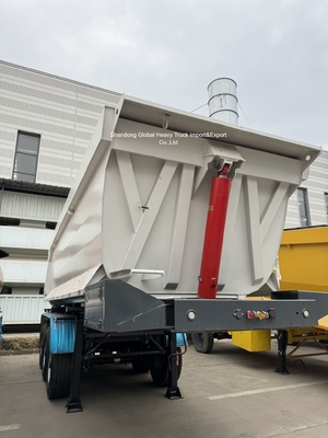 4 Axles Hydraulic Dump Semi Trailer with Q345B High-Tensile Steel and 80-100 Tons Payload Capacity for Heavy-Duty Transport