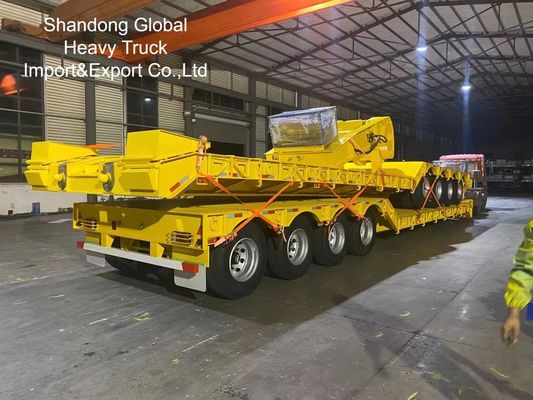 40ft βαρύ φορτίο τριάξονα επίπεδα ημιπροκατασκευή - ECE, CE πιστοποιημένο