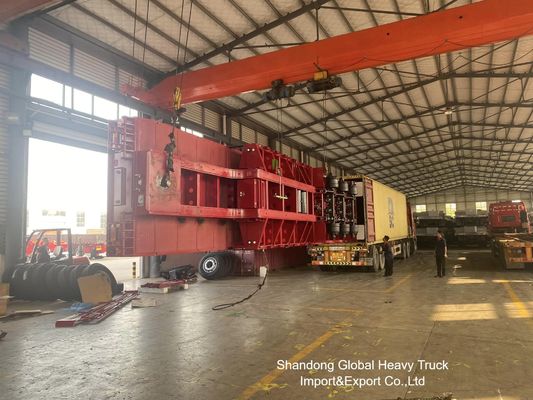 3 Αξονικό Ημιρυμουλκούμενο Χαμηλής Φόρτωσης 60t για Μεταφορά Βαρέων Φορτίων