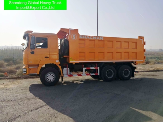 Νέο ή μεταχειρισμένο φορτηγό Shacman 6x4 ντάμπερ με Euro 2 εκπομπές 10 προς τα εμπρός κιβώτιο ταχυτήτων και 8329x2490x3450mm Προδιαγραφή