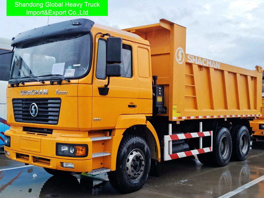 Νέο ή μεταχειρισμένο φορτηγό Shacman 6x4 ντάμπερ με Euro 2 εκπομπές 10 προς τα εμπρός κιβώτιο ταχυτήτων και 8329x2490x3450mm Προδιαγραφή