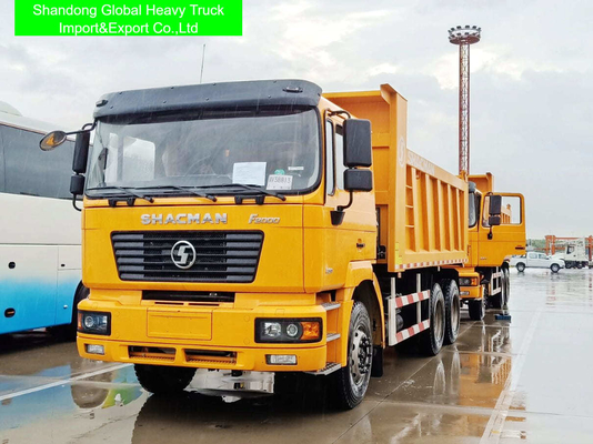 Νέο ή μεταχειρισμένο φορτηγό Shacman 6x4 ντάμπερ με Euro 2 εκπομπές 10 προς τα εμπρός κιβώτιο ταχυτήτων και 8329x2490x3450mm Προδιαγραφή