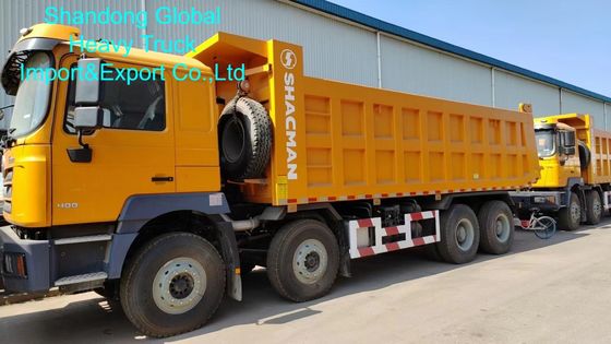 Shacman F3000 8×4 Dump Truck με κινητήρα ντίζελ 400HP και μπροστινό στυλ ανύψωσης για βαριά κατασκευή