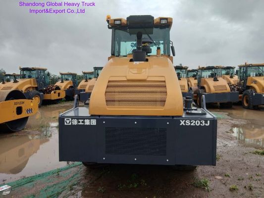 XCMG XS203J 20 τόνων Single Drum Vibratory Road Roller με κινητήρα 132 kW για συμπιεσμό βαρέων φορτίων