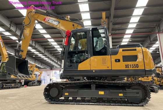 Η XCMG XE155D 15,5 τόνων Excavator Crawler με 5,550 mm βάθος σκάψης και 8,560 mm εμβέλεια για την εξόρυξη και την κατασκευή
