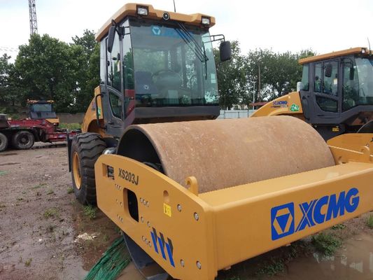 XCMG XS203J 20 τόνων Single Drum Vibratory Road Roller με κινητήρα 132 kW για συμπιεσμό βαρέων φορτίων