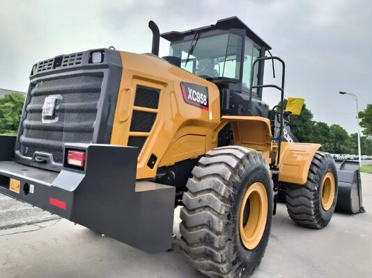XCMG XC958 5 τόνων φορτιστή τροχών με ισχύ 162kw για βαριές κατασκευές και εργασίες λατομείου