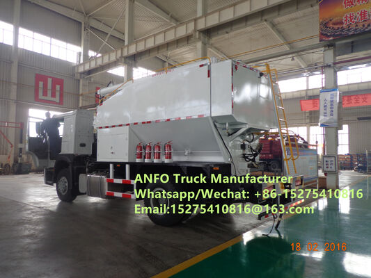 Durable reliable HOWO 10/15/20/30T BCLH-10 on-site mixing and charging machine granular ammonium explosive ANFO Truck Emulsion Blasting service Drilling mobile explosive Manufacturing Unit MEMU MMU