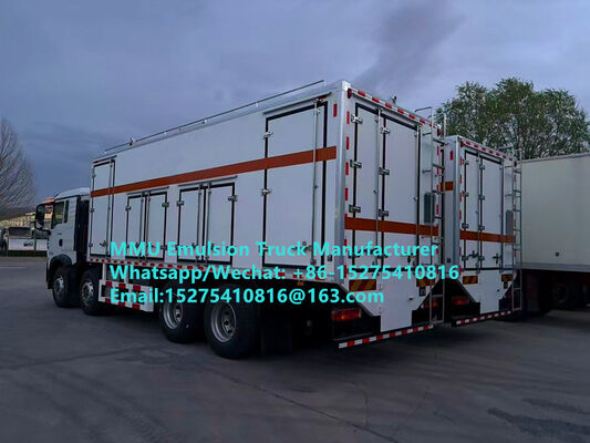 HOWO 20/25/30TON EMULSION-BASED BULK EXPLOSIVES TRUCK VEHICLE FOR WET OR DRY BLASTHOLES DELIVERING HIGH VOLUMES OF EMULSION-BASED EXPLOSIVES EFFICIENTLY AND SAFELY