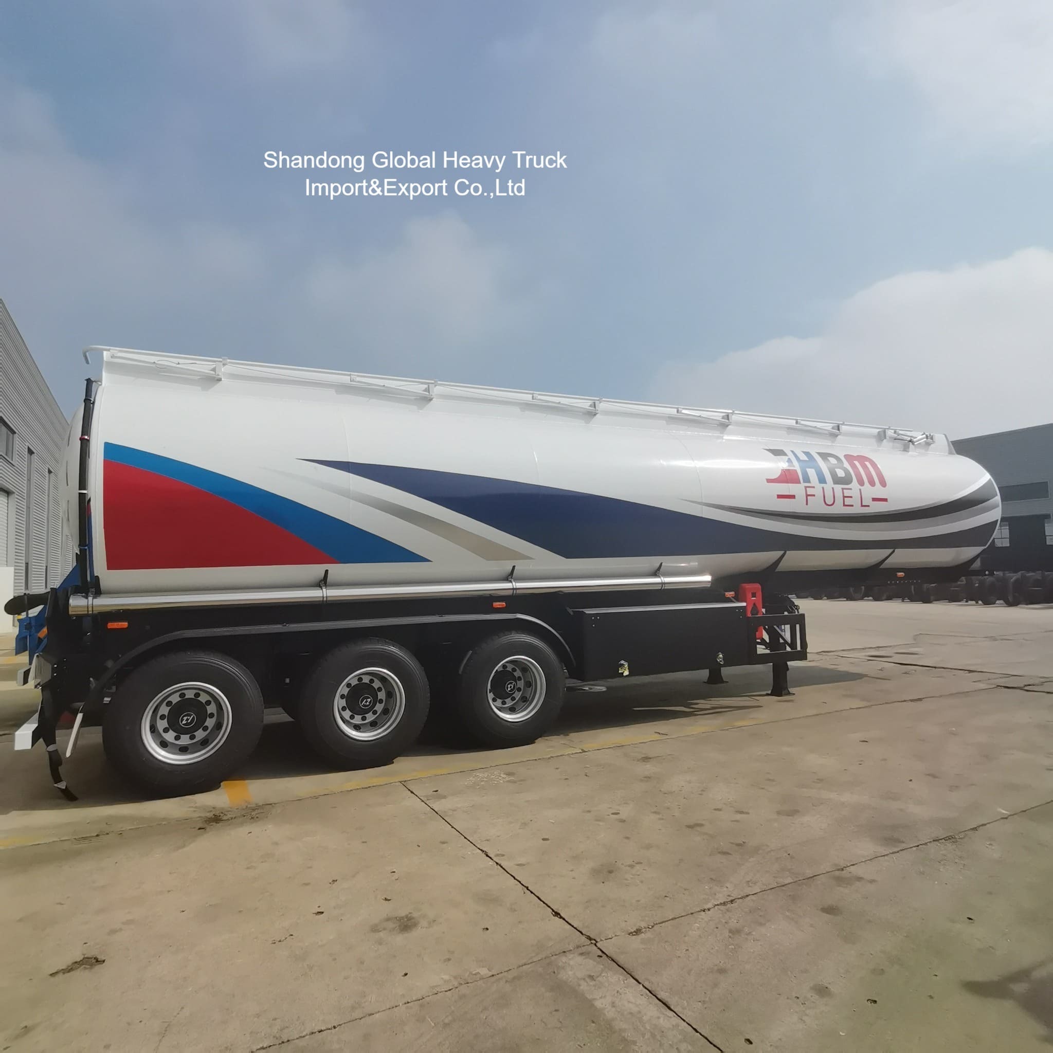 50,000 Liters Fuel Tanker Semi Trailer with 12R22.5 Tires and JOST 28T Landing Gear for Heavy-Duty Transport