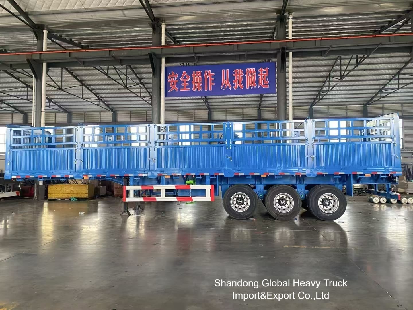 3 άξονες 50 τόνων φράχτης ημιπροσελήντρο με εναέρια ανάρτηση