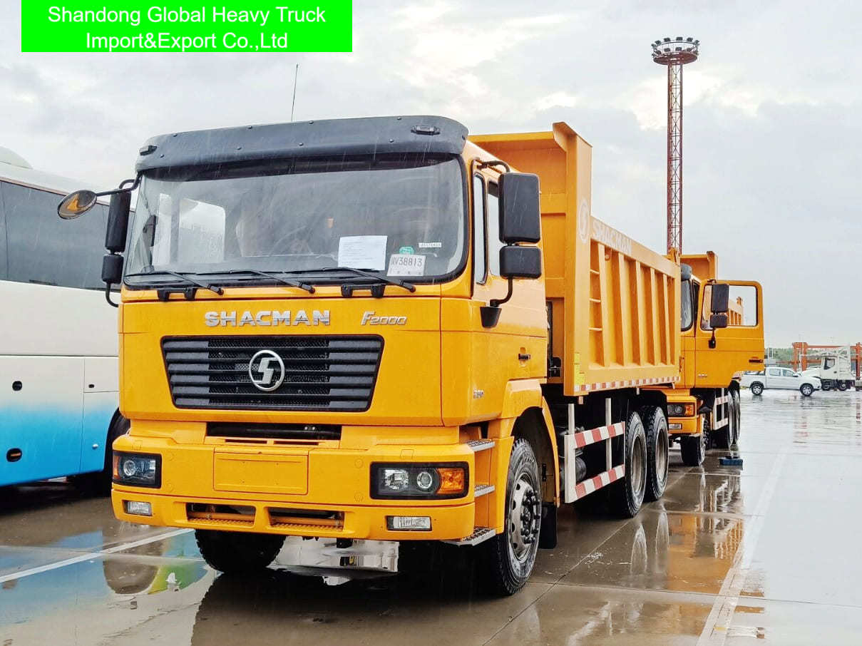Νέο ή μεταχειρισμένο φορτηγό Shacman 6x4 ντάμπερ με Euro 2 εκπομπές 10 προς τα εμπρός κιβώτιο ταχυτήτων και 8329x2490x3450mm Προδιαγραφή