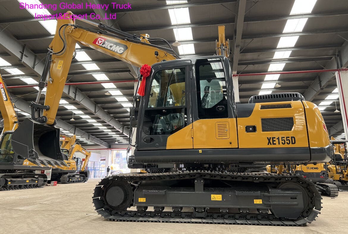 Η XCMG XE155D 15,5 τόνων Excavator Crawler με 5,550 mm βάθος σκάψης και 8,560 mm εμβέλεια για την εξόρυξη και την κατασκευή