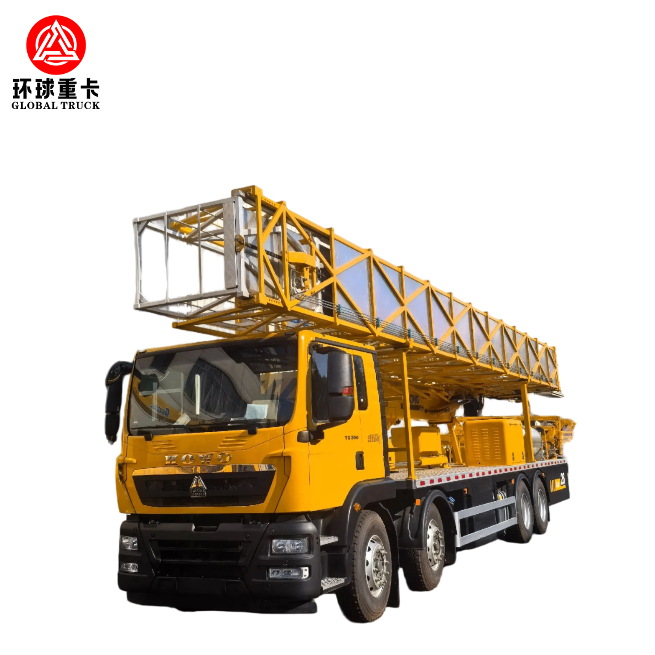 HOWO Sinotruk Sitrak Diesel Powered Bridge Inspection Vehicle with Folding Boom Lift and Euro 5/6 Engine for 14-22 Meters Working Depth