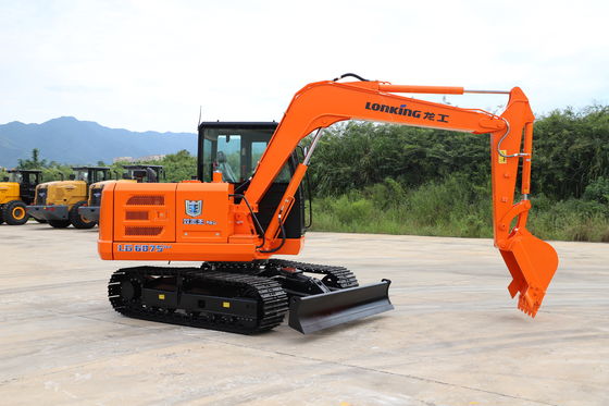Lonking LG6075 7-ton Excavator with Low-Fuel-Consumption Diesel Engine and Advanced Load-Sensing Hydraulic System
